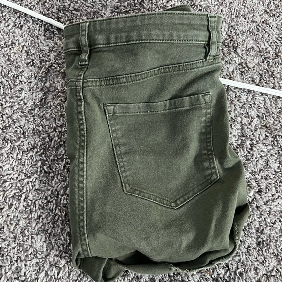 army/olive green jean shorts! - Picture 2 of 2
